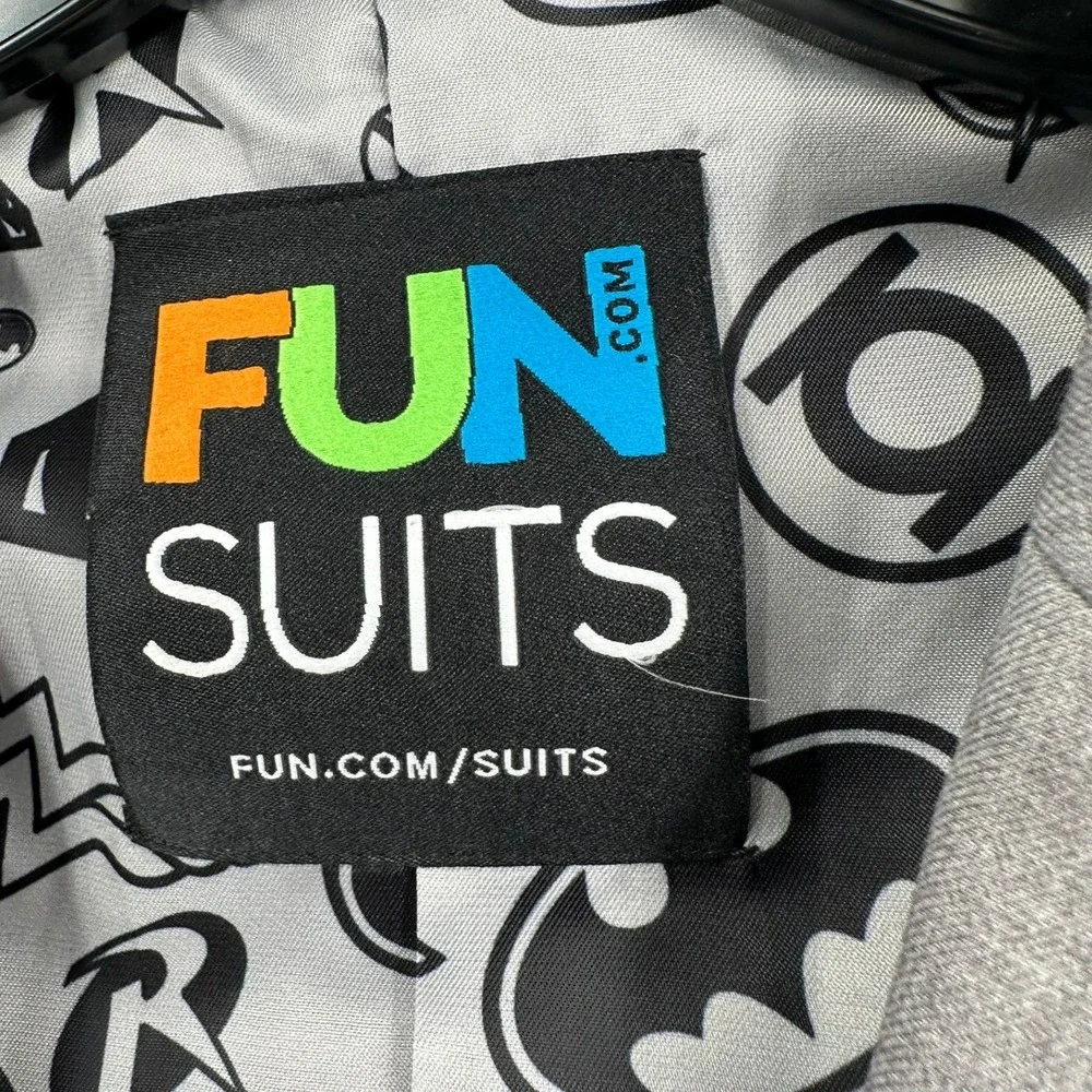 Fun Suits Mens Gray DC Comics Superhero Justice League Lining Blazer Jacket 40